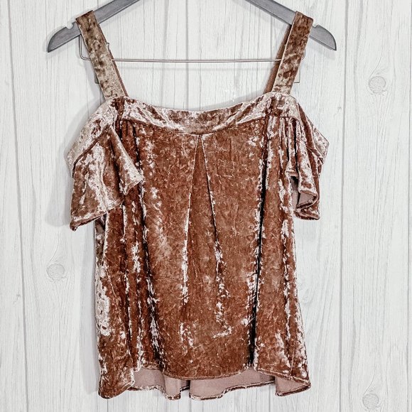 Lush Short Sleeve Velvet Crop Top Deep Pink - Picture 7 of 9